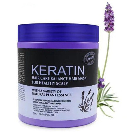 Lavender Hair Care Balance Keratin Hair Mask & Hair Treatment for Healthy Scalp 1000 ml (Original)