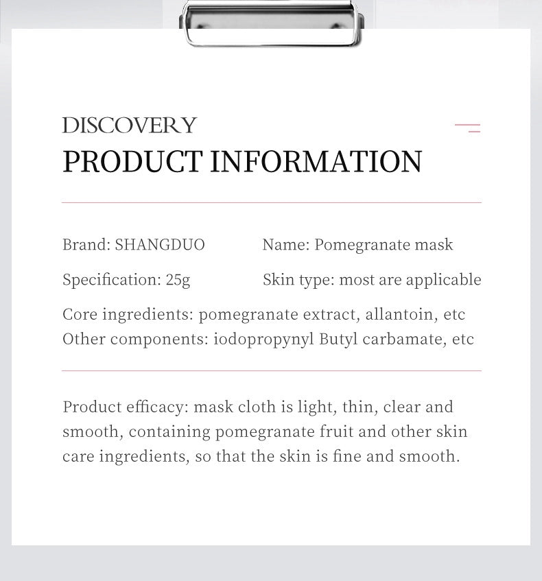 SADOER Pomegranate Softening Face Sheet Mask