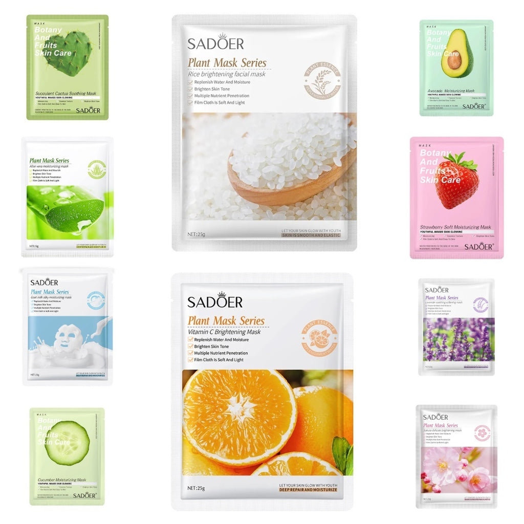 SADOER Moisturizing Soothing Brightening Face Sheet Mask (Random)