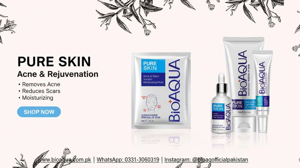BioAqua skincare products with text on a white background
