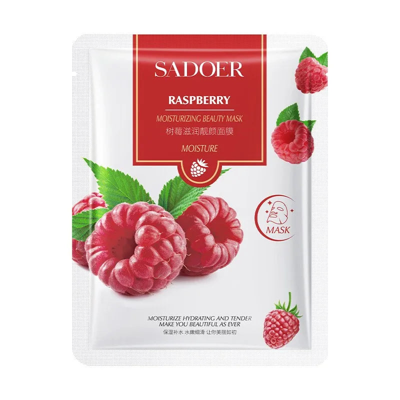 Sadoer Pack of 5 Plant Fruit Moisturizng Hydration Facial Sheet Mask