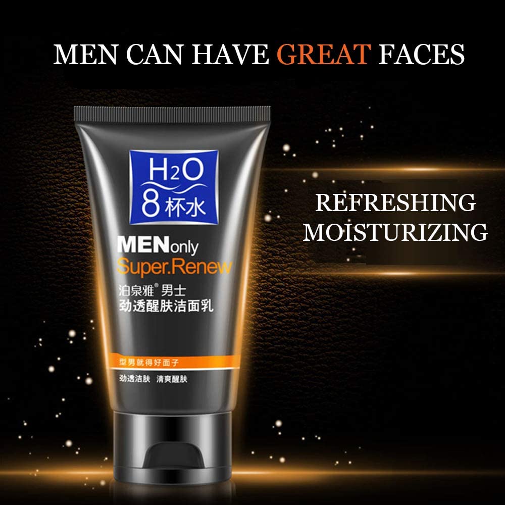 BIOAQUA MENONLY Strength Through Men's Facial Cleanser Cleansing Milk 100gm