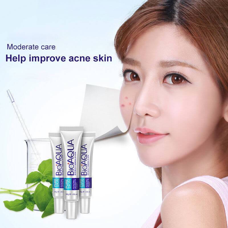 BIOAQUA 2 Pcs Anti Acne Removal Face Cream & Acne Removal Serum
