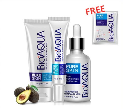 BIOAQUA 4 Pcs Anti Acne Removal Face Care Acne Treatment Set