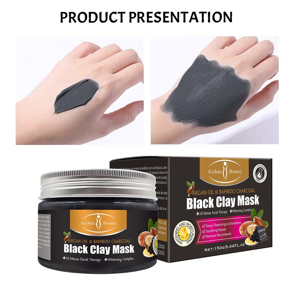 Aichun Beauty Argan Oil and bamboo Charcoal Black Clay Mask