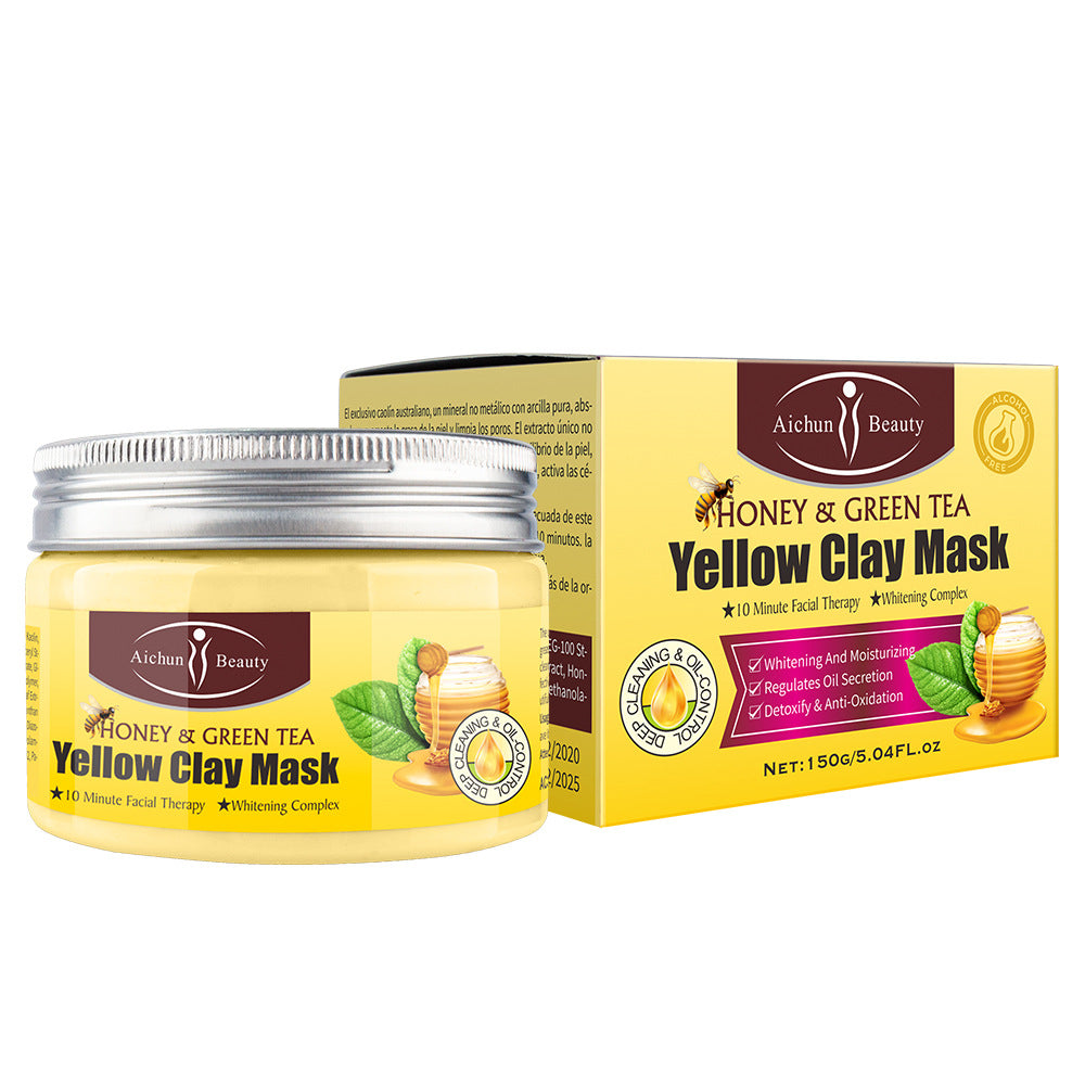 Aichun Beauty Deep Cleansing Moisturizing Honey and Green Tea Yellow Clay Mask