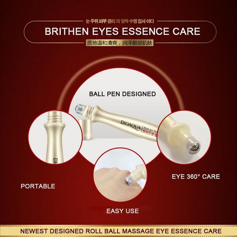 1. Ball design, use the rolling massage around the eye. 2. Plant essence replenishment moisturizing, moisturizing eye skin. 3. Appearance with pen-like design, suitable for hand-held, easy to carry, can be used at any time. 