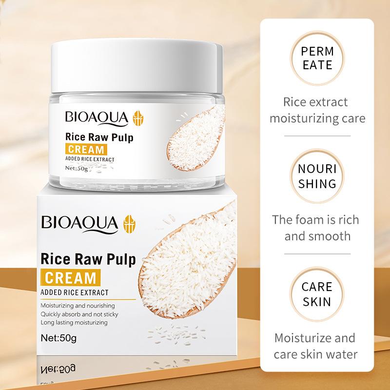 Bioaqua Pack of 5 Rice Raw Pulp Whitening Skincare Products Set