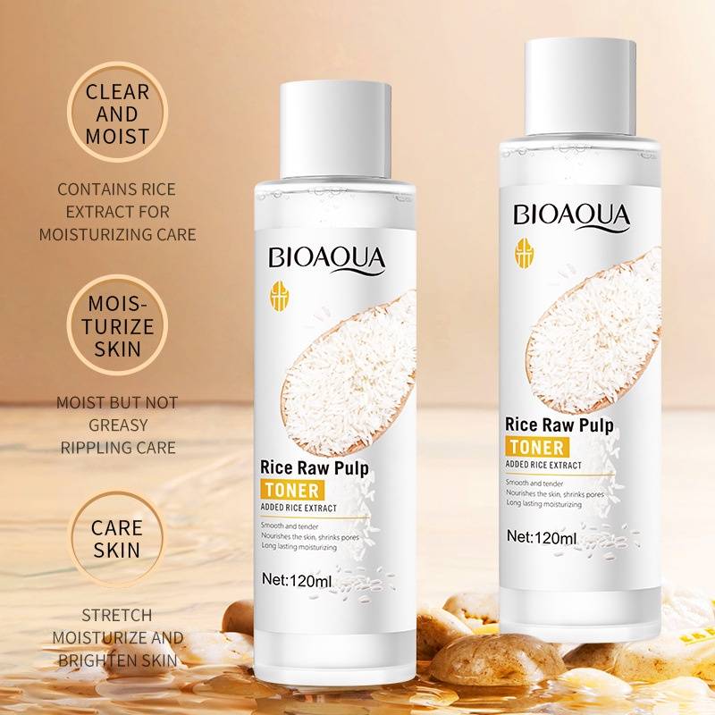 BIOAQUA Rice Toner 120ml | Hydrolyzed Rice + Niacinamide for Radiant ...
