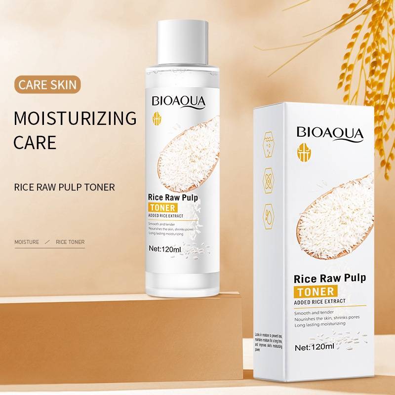 BioAqua Rice Raw Pulp Hydrating Moisturizing Softening Face Toner