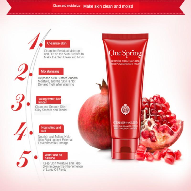 One spring Red Pomegranate Fresh Hydrating Moisturizing Facial Cleanser