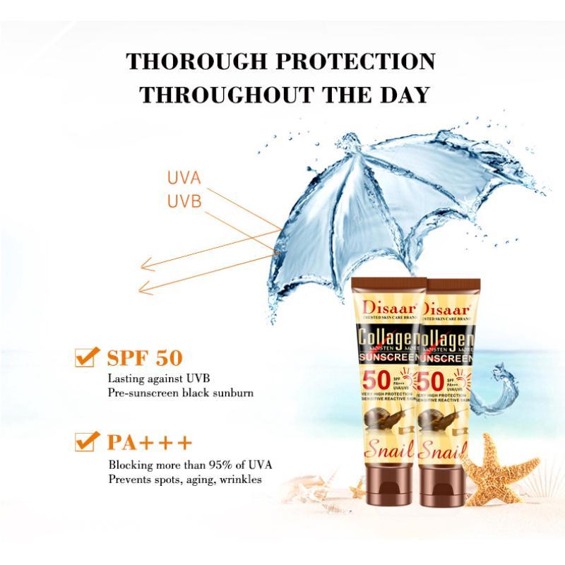 Disaar Collagen Snail Whitening Sunscreen Spf-50 50gm