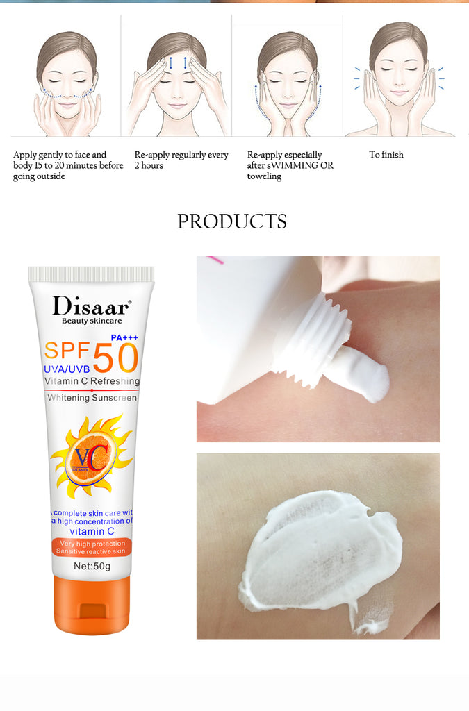 DISAAR SPF50 VITAMIN C Whitening Sunscreen