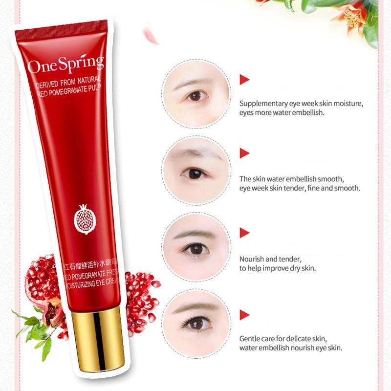 One Spring Red Pomegranate Eye Cream for Anti Aging Anti Wrinkle Dark Circles