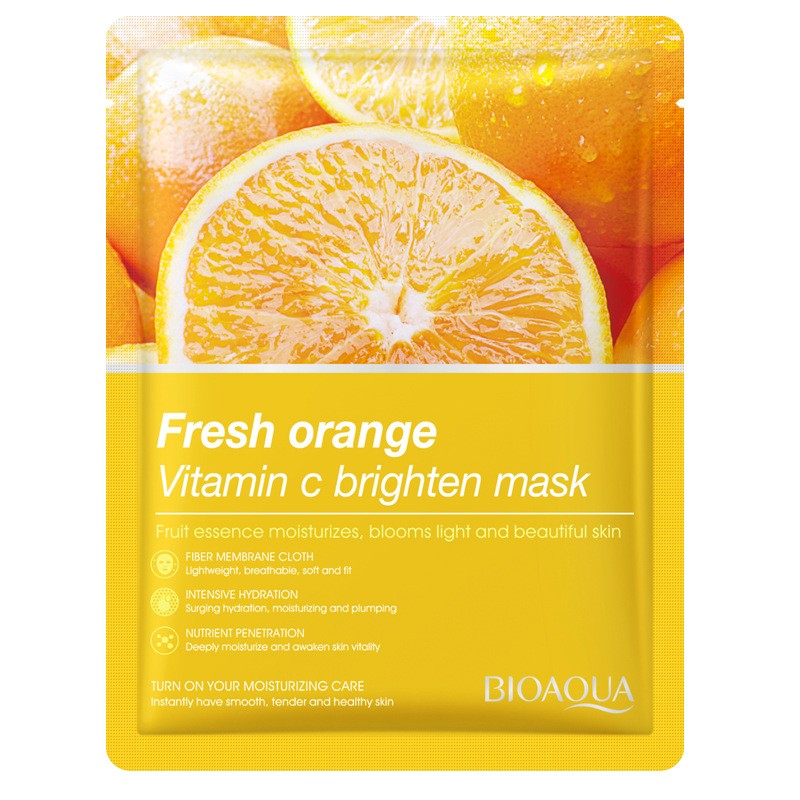 BIOAQUA Fresh Orange Vitamin C Brighten Face Sheet Mask