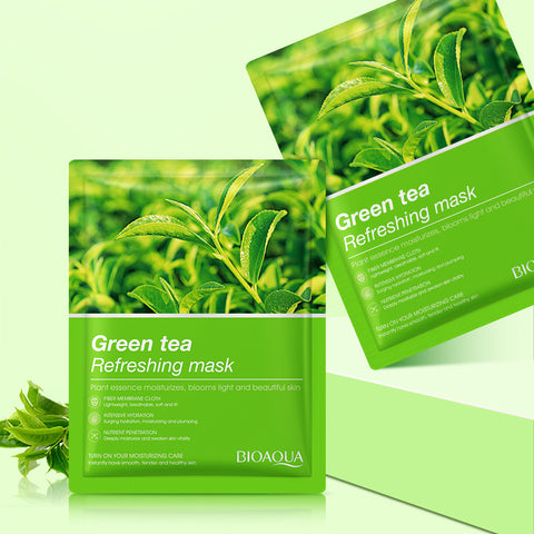 bede Visne Beroligende middel BIOAQUA Green Tea Refreshing Face Sheet Mask | BIOAQUA Pakistan