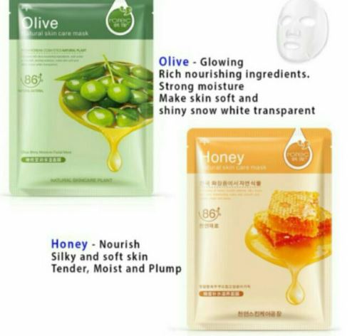 HCHANA Skin Care Face Sheet Mask Olive Sheet Mask 30gm