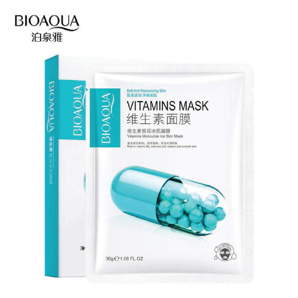 BIOAQUA Vitamins Moisture Ice Skin Face Sheet Mask - 5Pcs