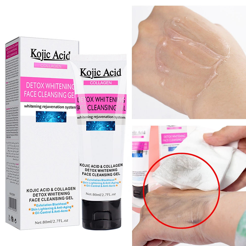 Kojic Acid Whitening Exfoliating Face Cleansing Gel