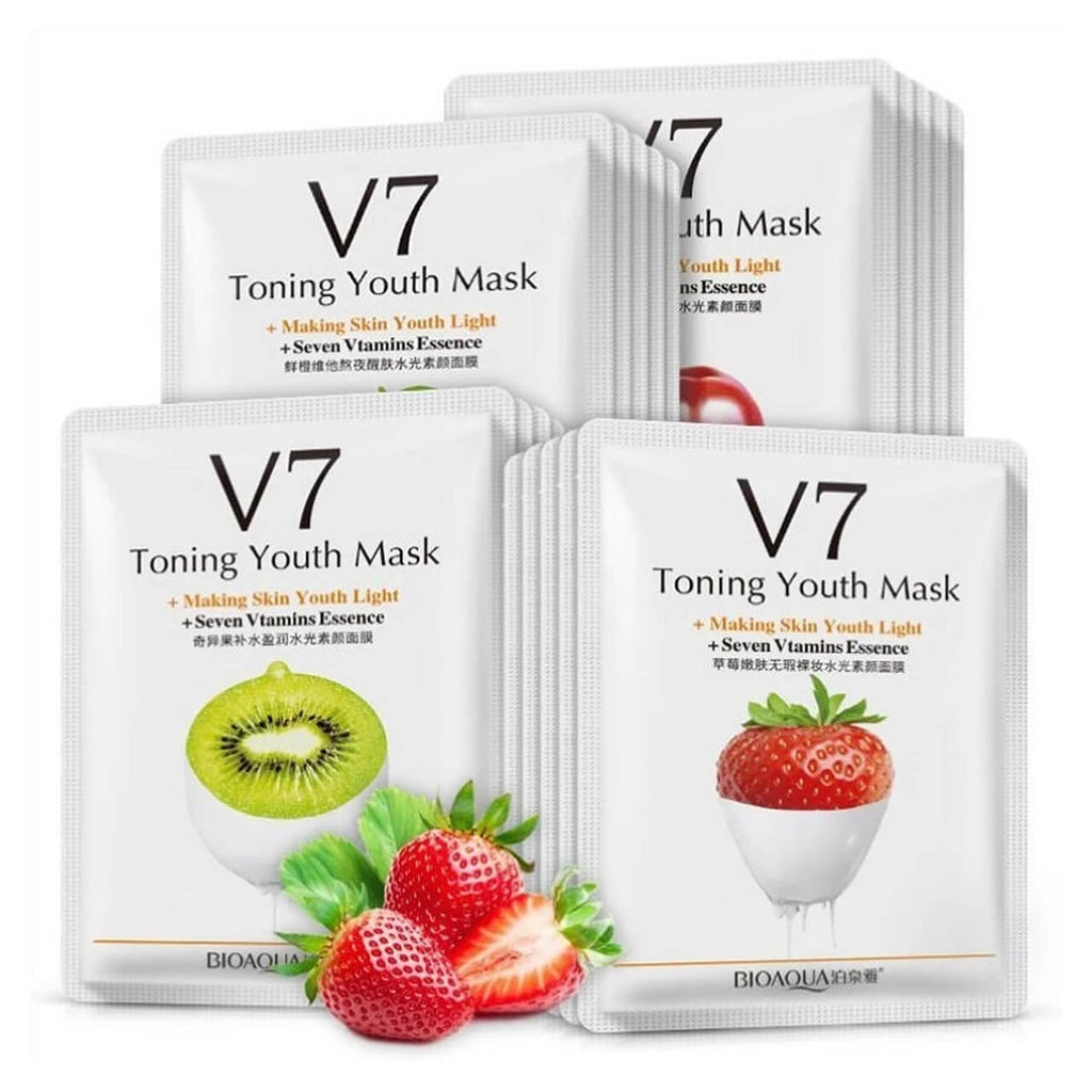 BIOAQUA Pack of 2 Bioaqua V7 Toning Youth Seven Vitamins Facial Sheet Mask