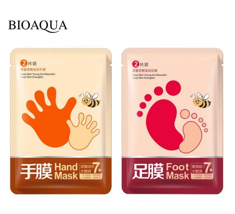 Bioaqua Pack of 2 Foot and Hand Mask Smooth Silky Skin