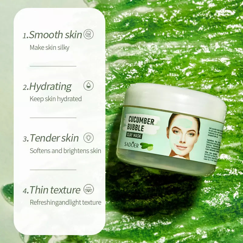 SADOER Deep Pore-cleansing Cucumber Bubble Clay Mask 100g