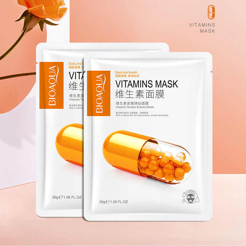 BIOAQUA Vitamins Tender Elastic Face Sheet Mask - 5Pcs