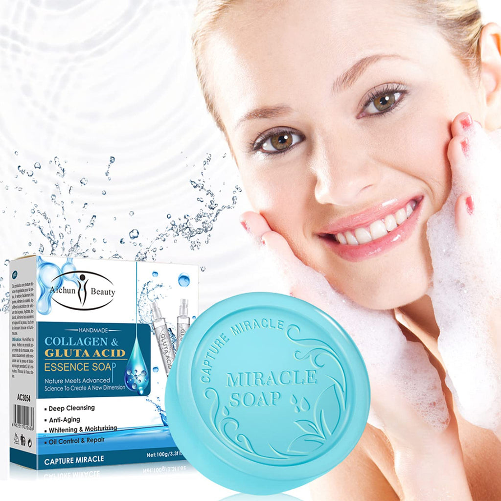 Aichun Beauty Handmade  Collagen & Gluta Acid Essence Deep Cleansing Soap