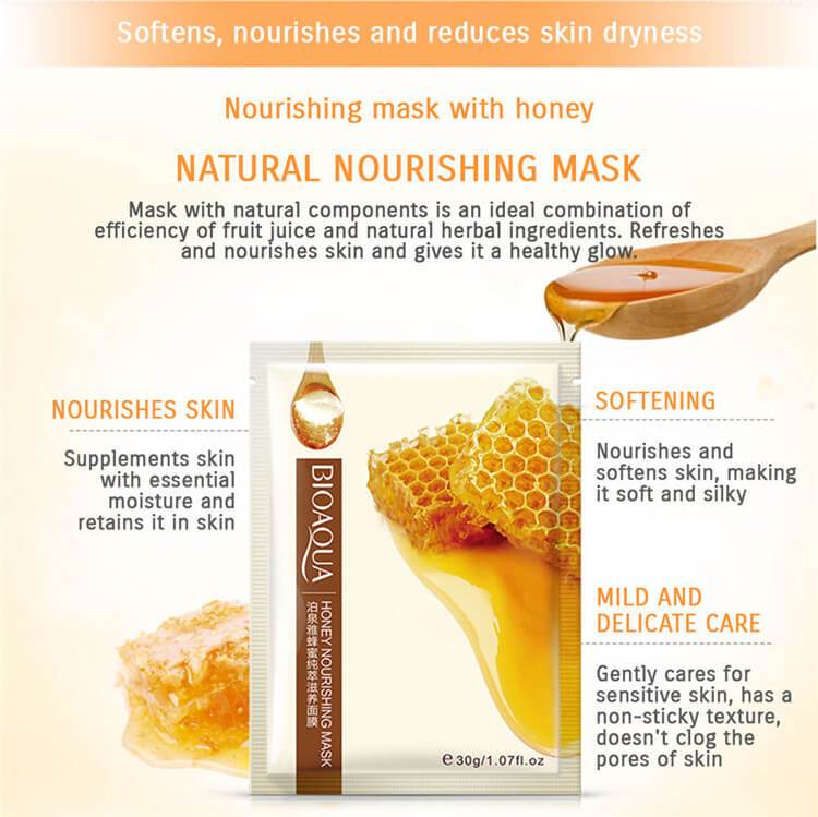 BIOAQUA Honey Natural Nourishing Moisturizing Face Sheet Mask